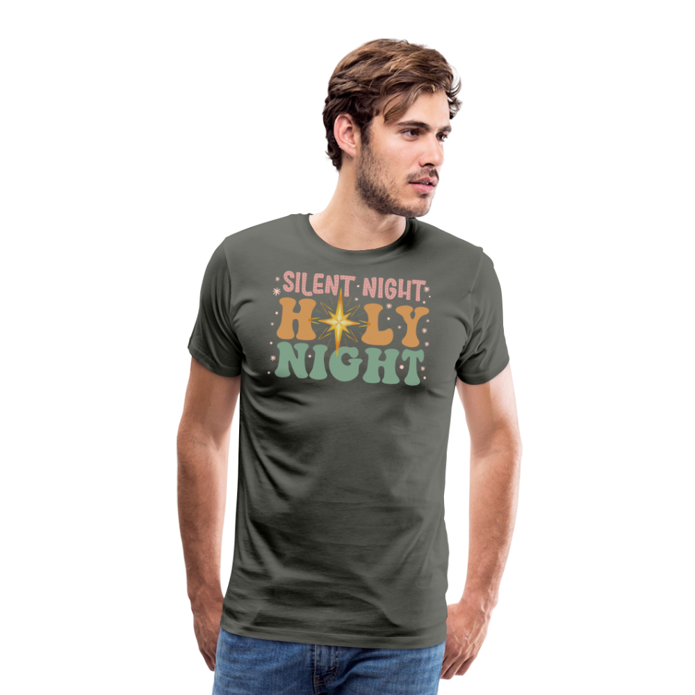 Silent Night Christmas Family Men's Premium T-Shirt - asphalt gray