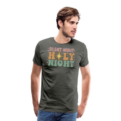 Silent Night Christmas Family Men's Premium T-Shirt - asphalt gray