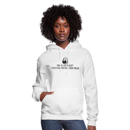 Trick or Treat I Choose Truth (Bible) Women's Hoodie - white