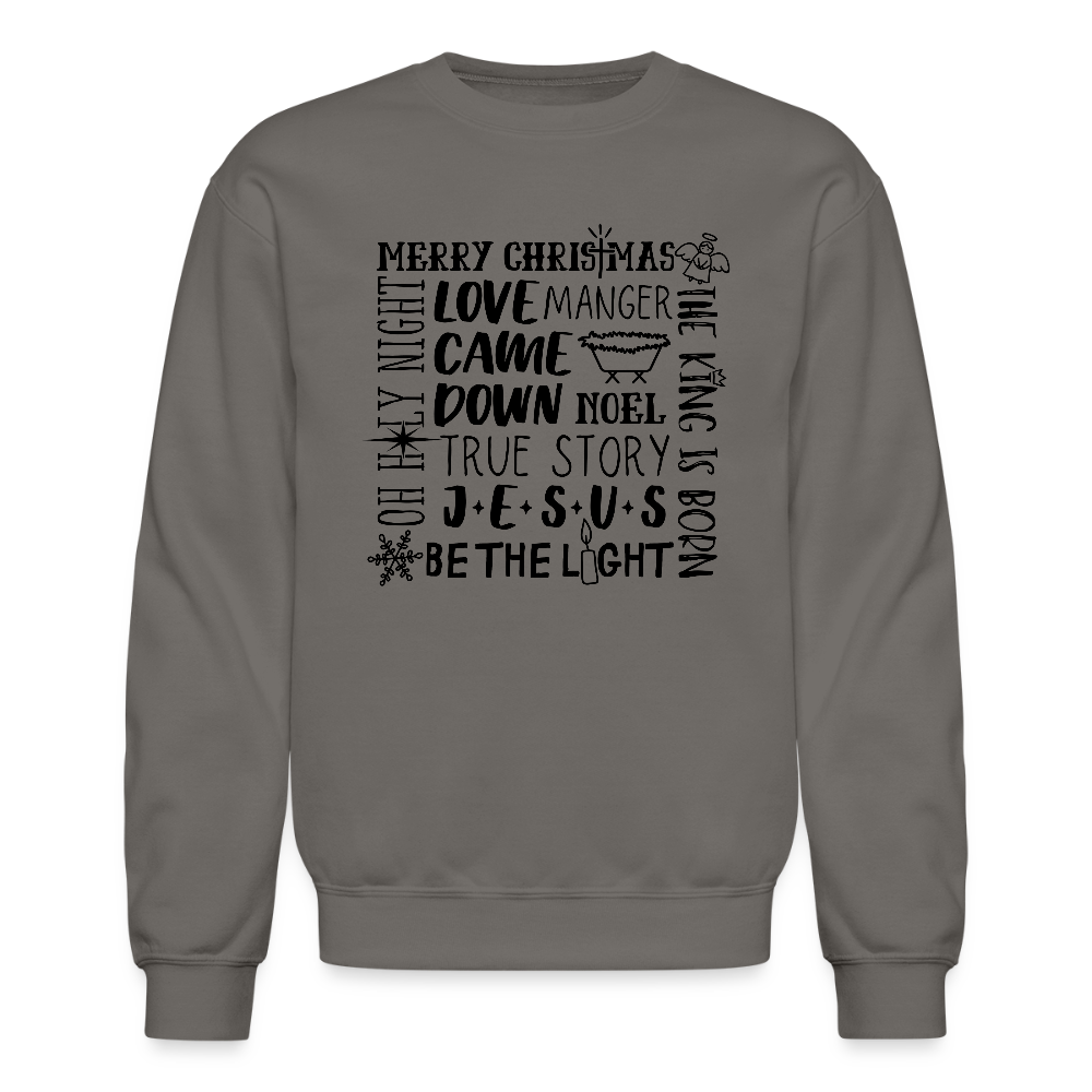 Christmas Collage Men's Sweater - asphalt gray