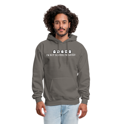 I'm Not Scared I'm Saved (W) Men's Hoodie - asphalt gray