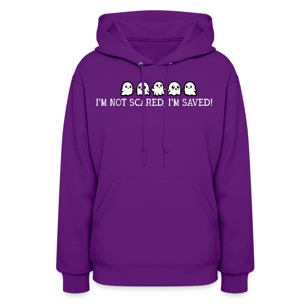 I'm Not Scared I'm Saved (W) Women's Hoodie - purple