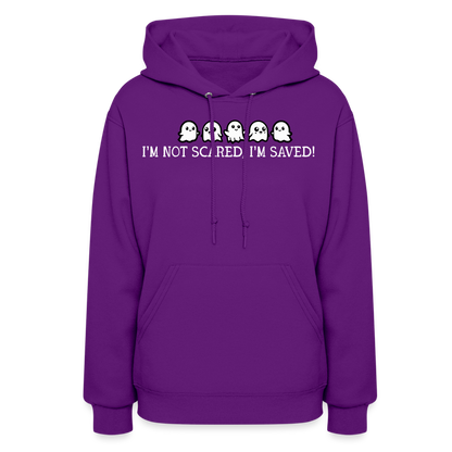 I'm Not Scared I'm Saved (W) Women's Hoodie - purple