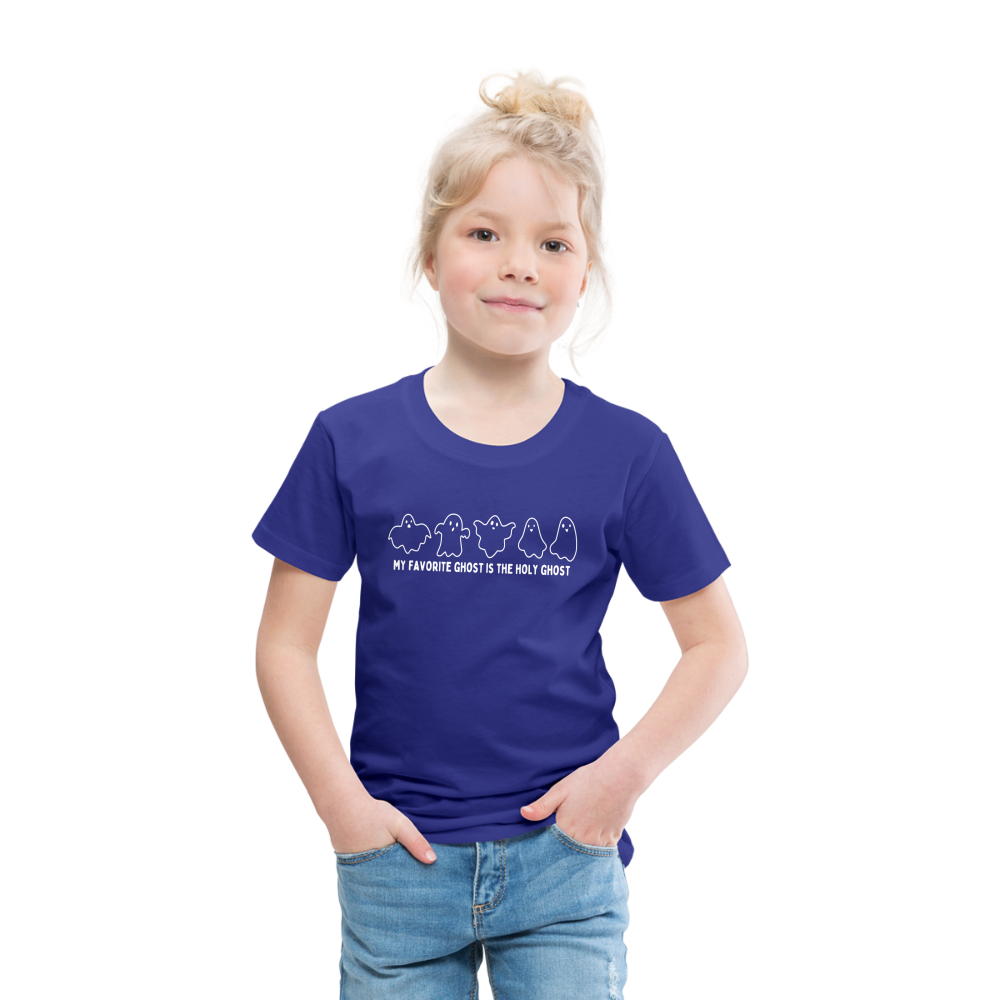 My Favorite Ghost is the Holy Ghost (Outline) Toddler T-Shirt - royal blue