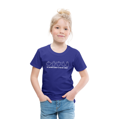 My Favorite Ghost is the Holy Ghost (Outline) Toddler T-Shirt - royal blue