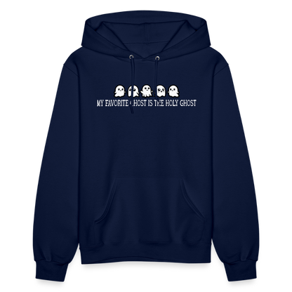 My Favorite Ghost is the Holy Ghost (W) Women's Hoodie - navy