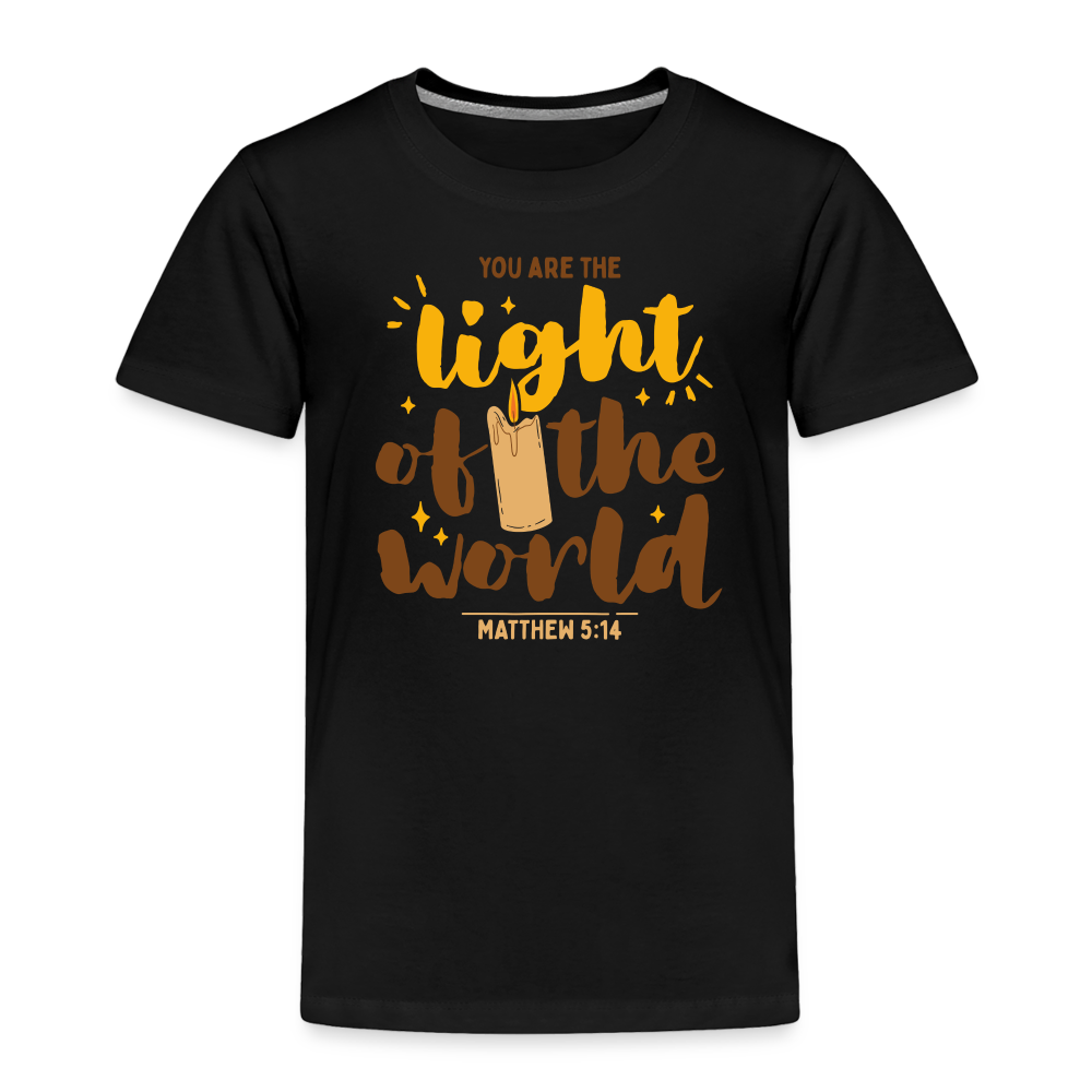 You are the Light of the World (Candle) Toddler T-Shirt - black