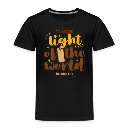 You are the Light of the World (Candle) Toddler T-Shirt - black