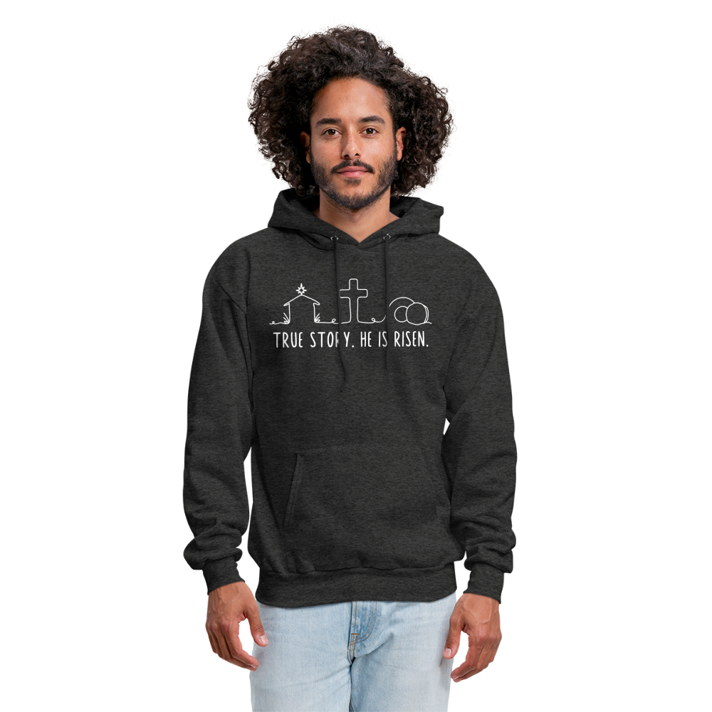 True Story He is Risen (W) Men's Sweater - charcoal grey