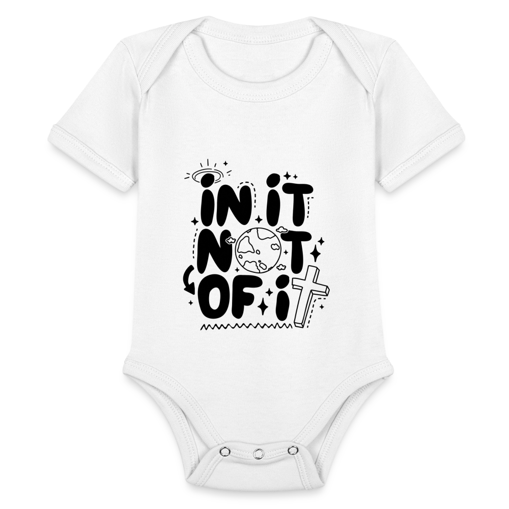 In It Not of It Baby Onesie Bodysuit - white