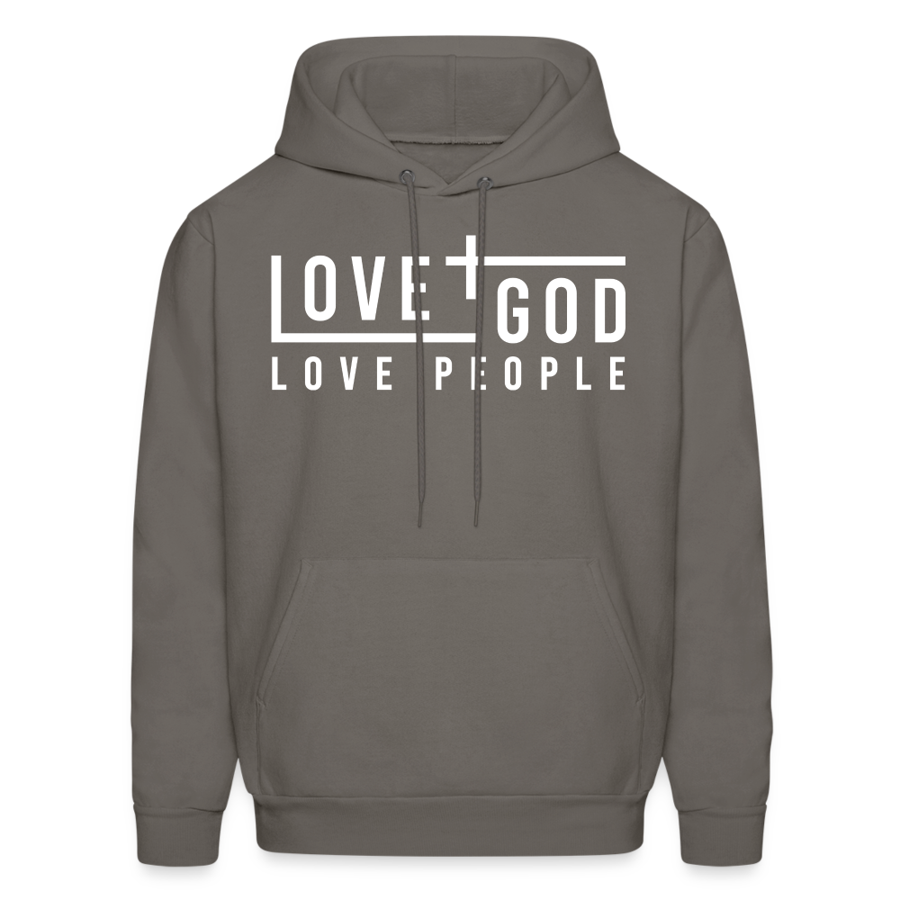 Love God Love People Men's Hoodie - asphalt gray