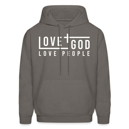 Love God Love People Men's Hoodie - asphalt gray