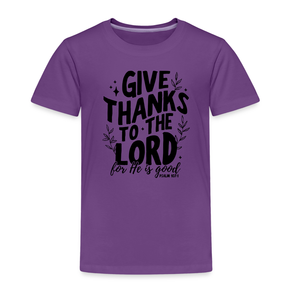 Give Thanks to the Lord Toddler T-Shirt - purple