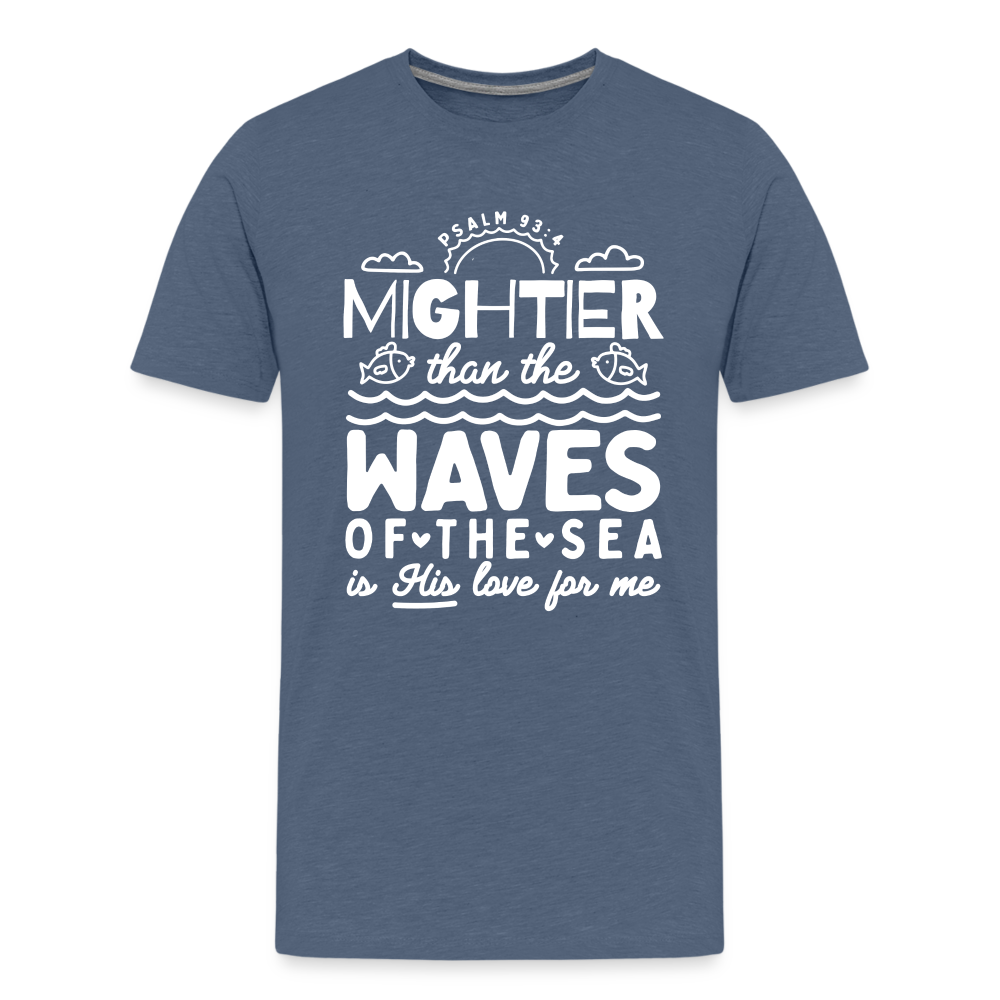 Mightier than the Waves of the Sea (W) Kid's T-Shirt - heather blue