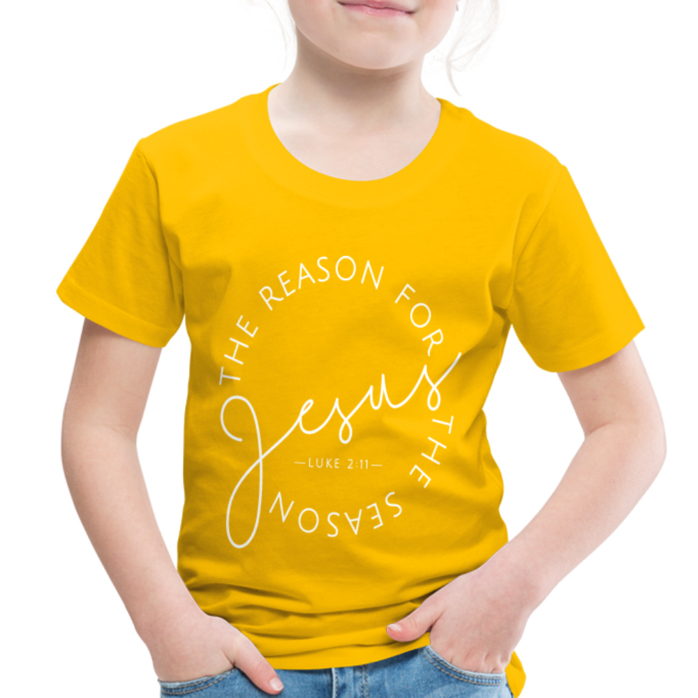 The Reason for the Season (W) Christmas Toddler Shirt - sun yellow