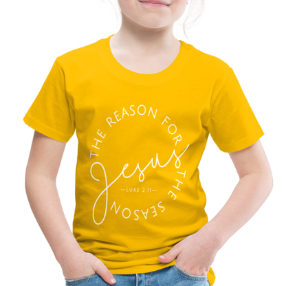 The Reason for the Season (W) Christmas Toddler Shirt - sun yellow