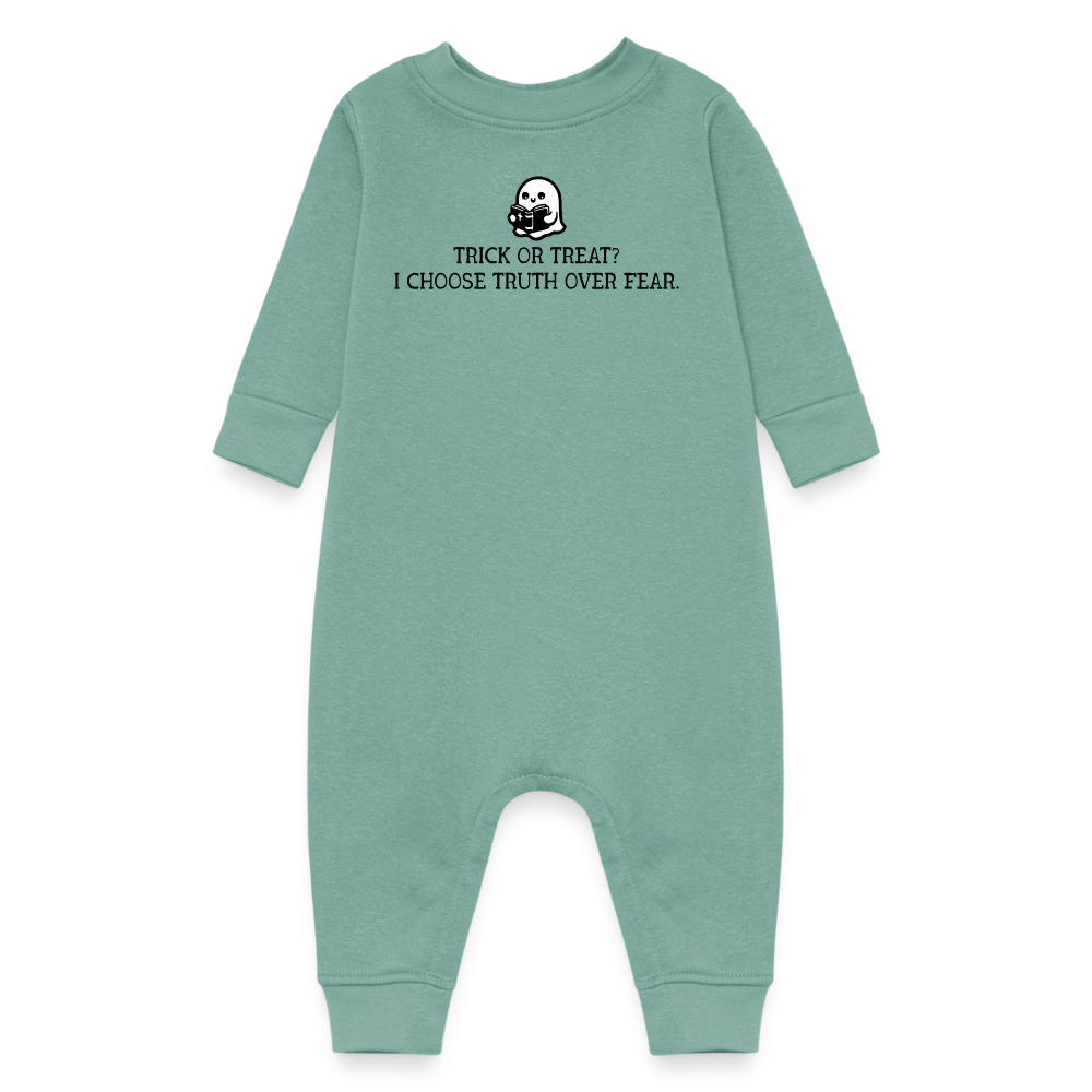 Trick or Treat I Choose Truth (W) Baby Fleece Bodysuit - saltwater