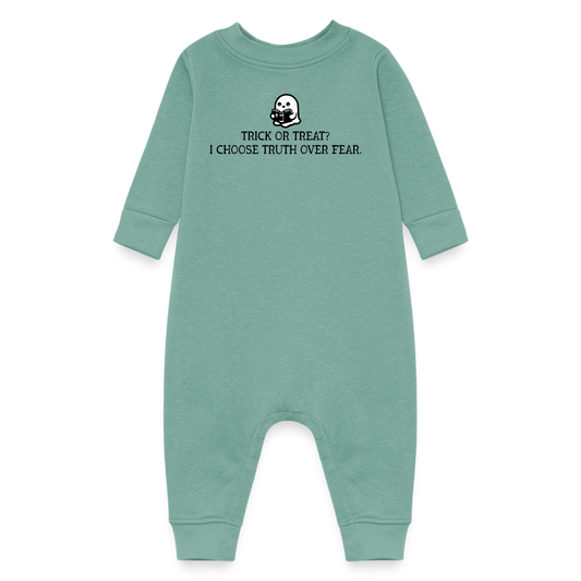 Trick or Treat I Choose Truth (W) Baby Fleece Bodysuit - saltwater