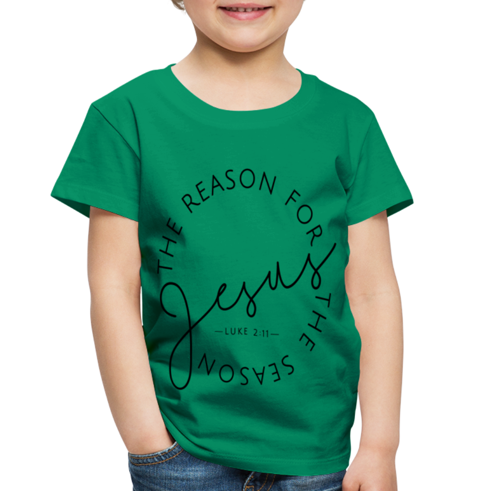 The Reason for the Season Christmas Family Toddler Shirt - kelly green