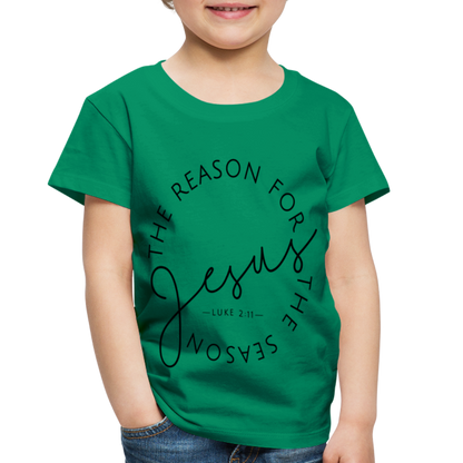 The Reason for the Season Christmas Family Toddler Shirt - kelly green