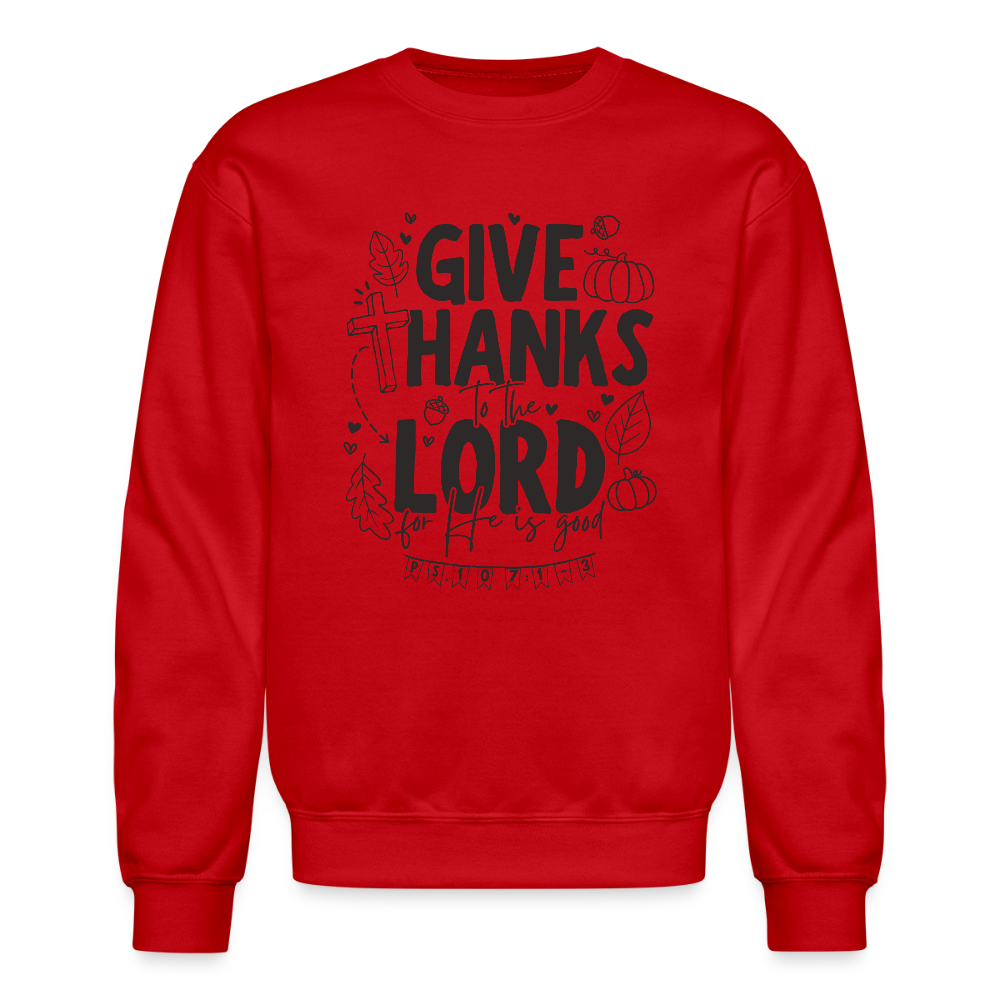 Give Thanks to the Lord Men's Sweater - red