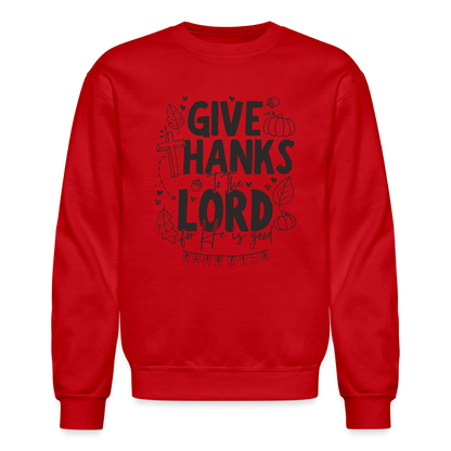 Give Thanks to the Lord Men's Sweater - red