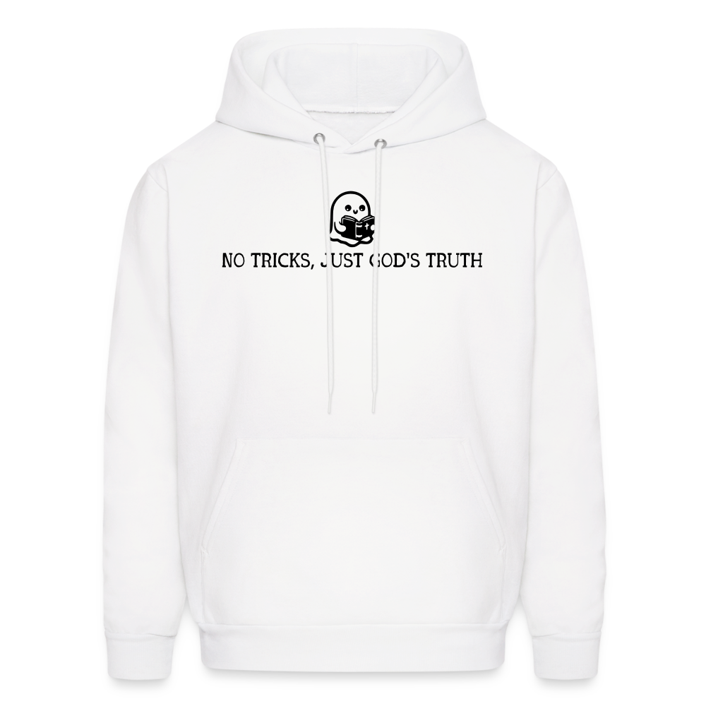 No Tricks Just God's Truth (Bible) Men's Hoodie - white