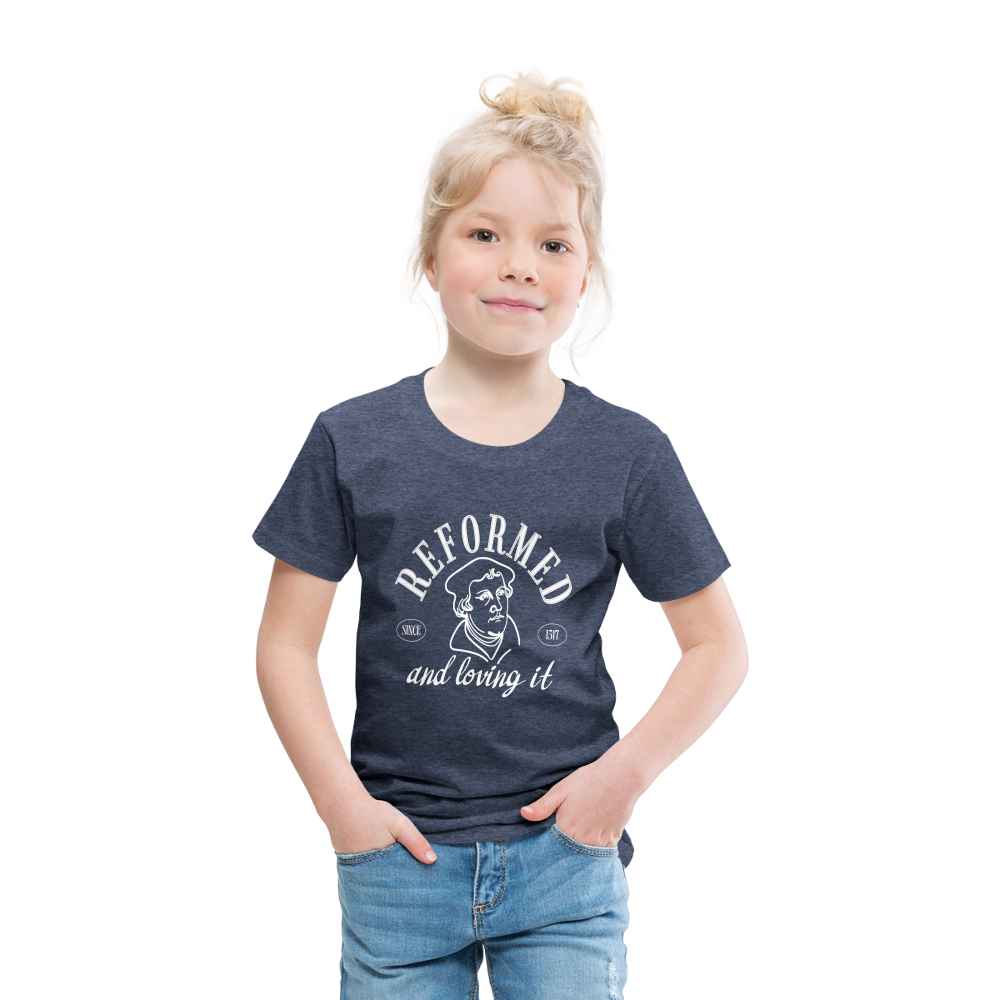 Reformed & Loving It (W) Reformation Day Toddler T-Shirt - heather blue