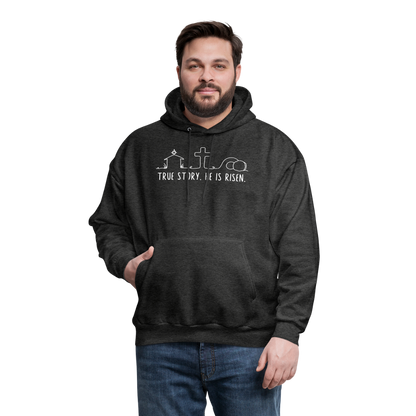 True Story He is Risen (W) Men's Sweater - charcoal grey