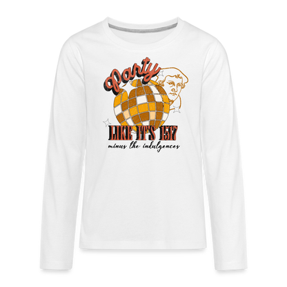 Party Like its 1517 (Color) Reformation Day Kid's Long Sleeve Shirt - white