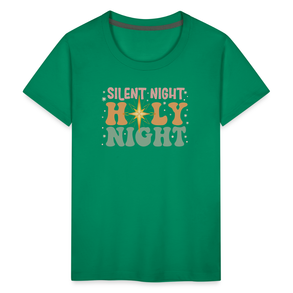 Silent Night Christmas Family Kids' Premium T-Shirt - kelly green