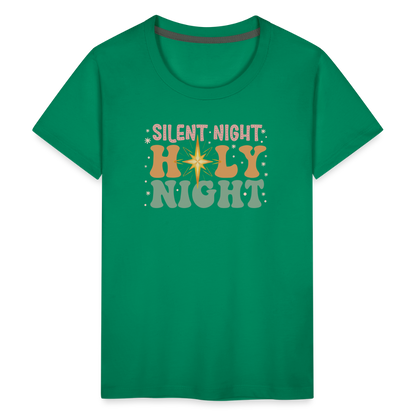 Silent Night Christmas Family Kids' Premium T-Shirt - kelly green