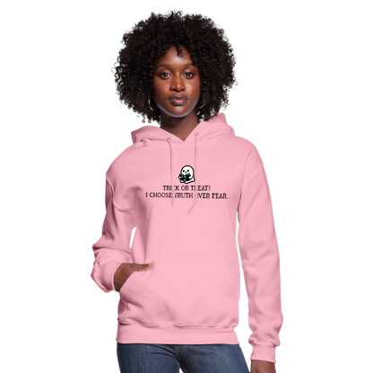 Trick or Treat I Choose Truth (Bible) Women's Hoodie - classic pink