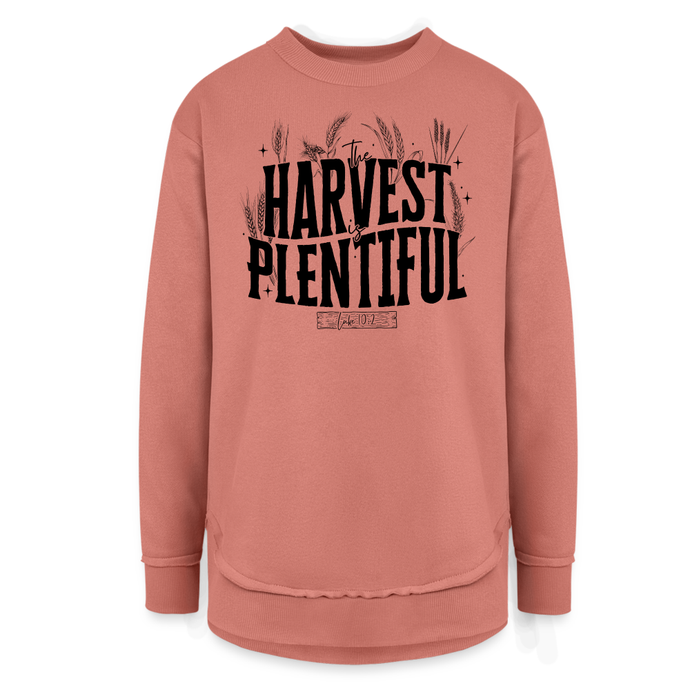 The Harvest is Plentiful Women's Tunic Sweater - mauve