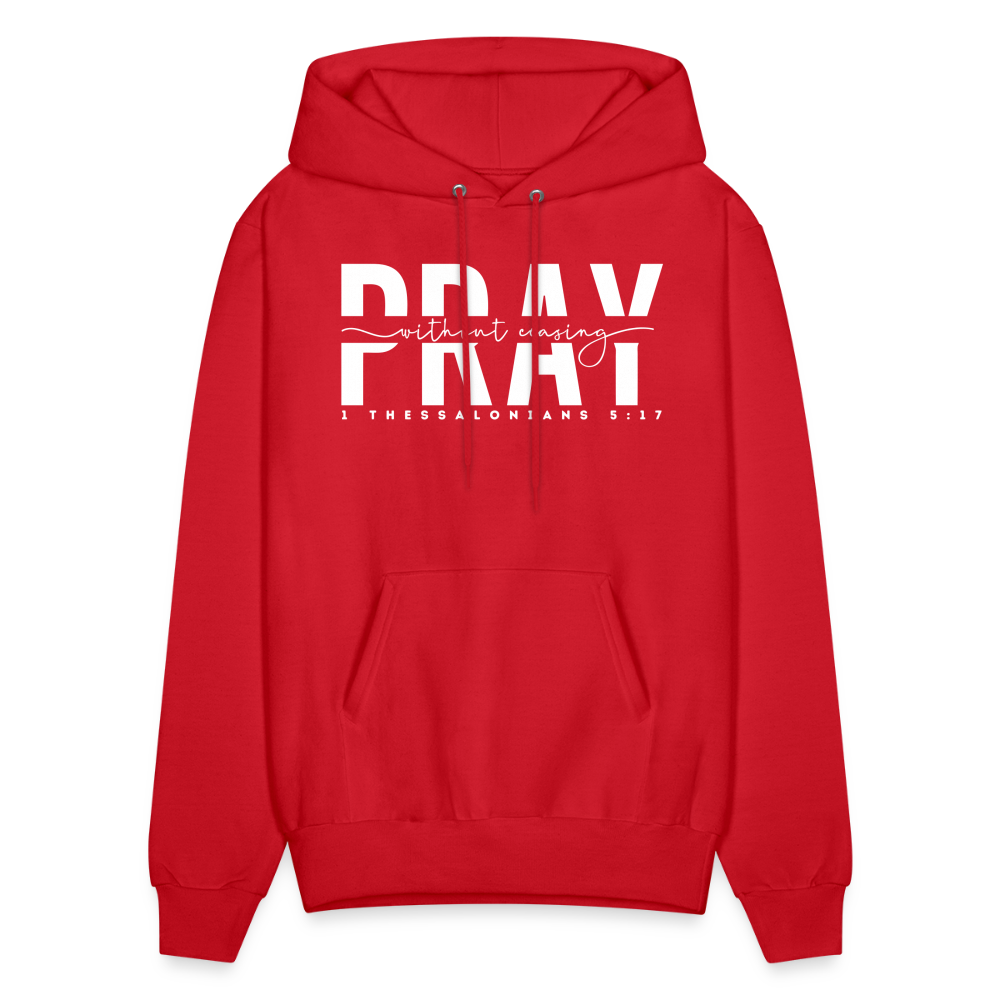 Pray Without Ceasing (W) Men's Hoodie - red