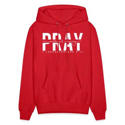 Pray Without Ceasing (W) Men's Hoodie - red