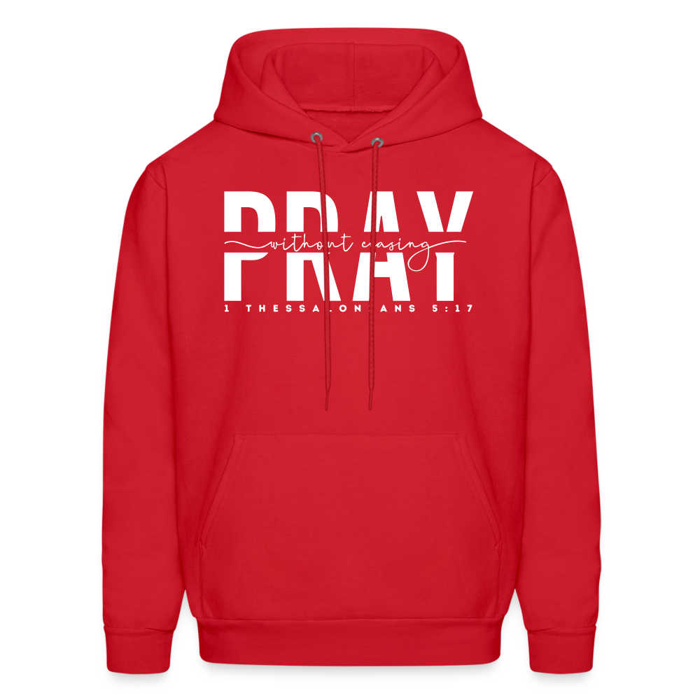 Pray Without Ceasing (W) Men's Hoodie - red