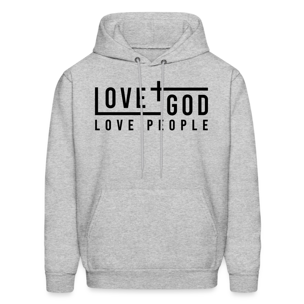 Love God Love People Men's Hoodie - heather gray