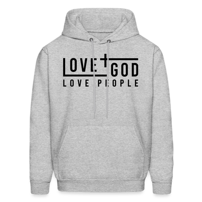 Love God Love People Men's Hoodie - heather gray