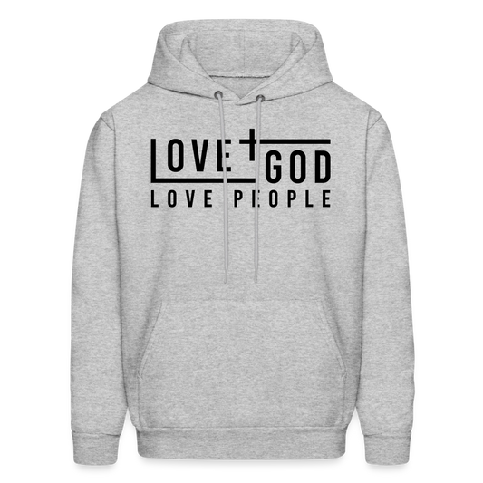 Love God Love People Men's Hoodie - heather gray