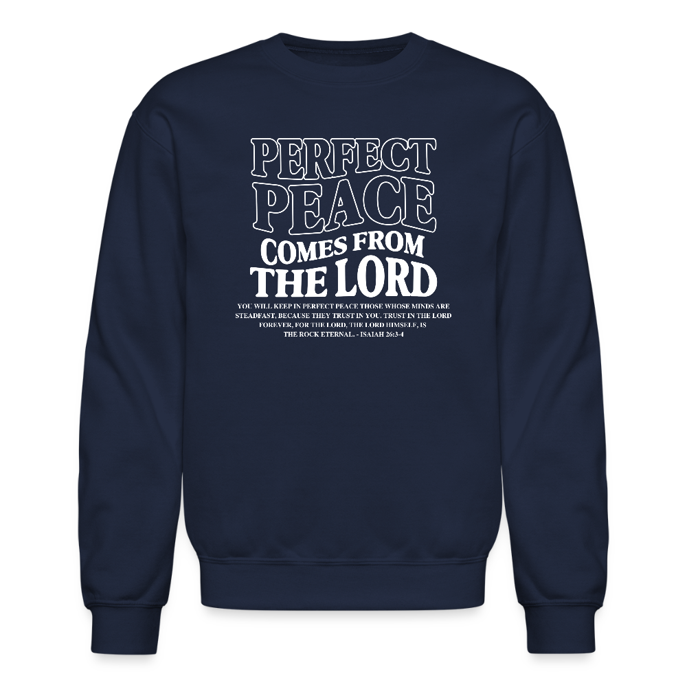 Perfect Peace Comes from the Lord Men's Sweater - navy