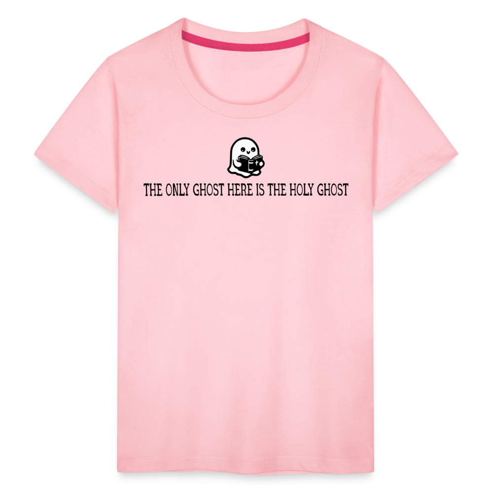 The Only Ghost Here is the Holy Ghost (Bible) Toddler T-Shirt - pink