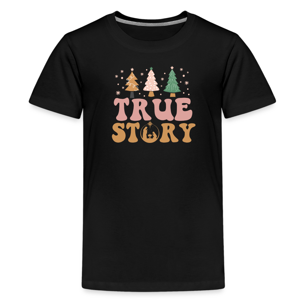 True Story Christmas Family Kids' Premium T-Shirt - black