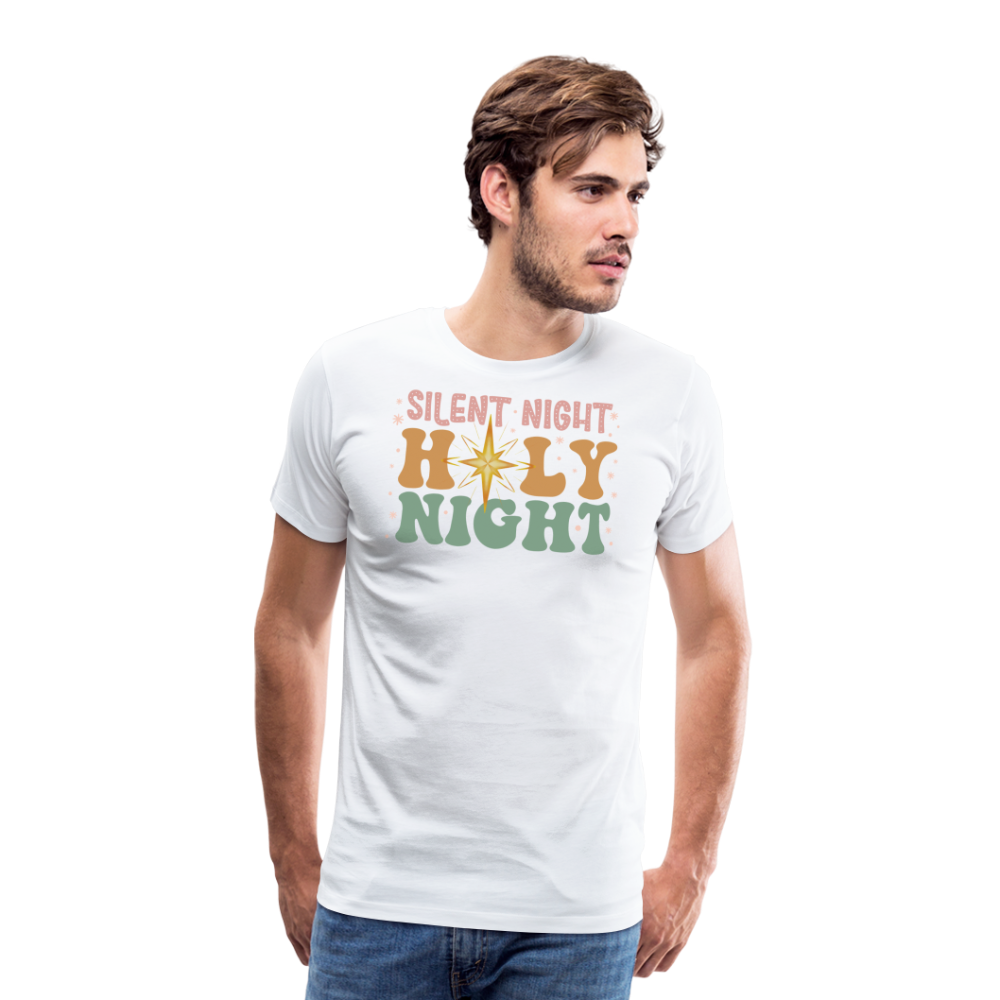 Silent Night Christmas Family Men's Premium T-Shirt - white