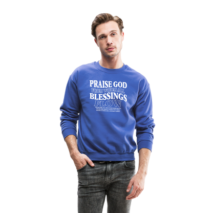 Praise God from Whom All Blessings Flow Men's Sweater - royal blue