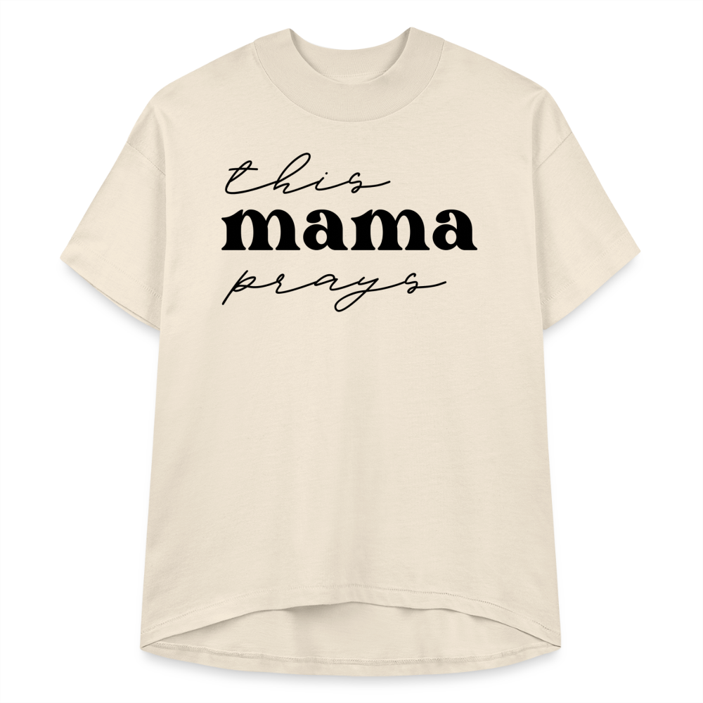 This Mama Prays Women's Hi Lo T-Shirt - Natural