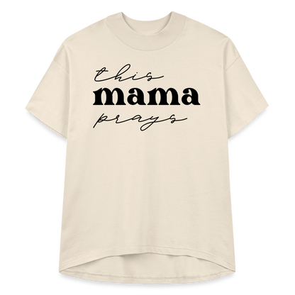 This Mama Prays Women's Hi Lo T-Shirt - Natural