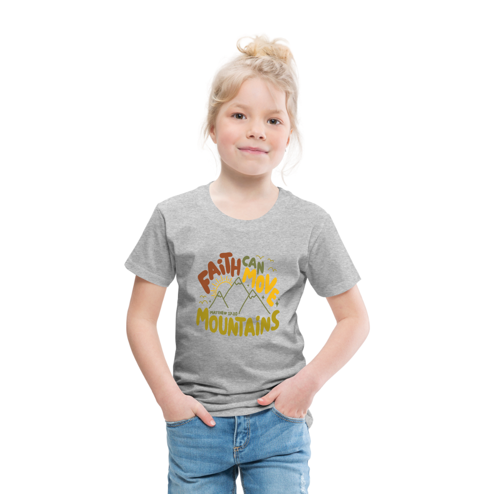 Faith Can Move Mountains (Color) Toddler T-Shirt - heather gray