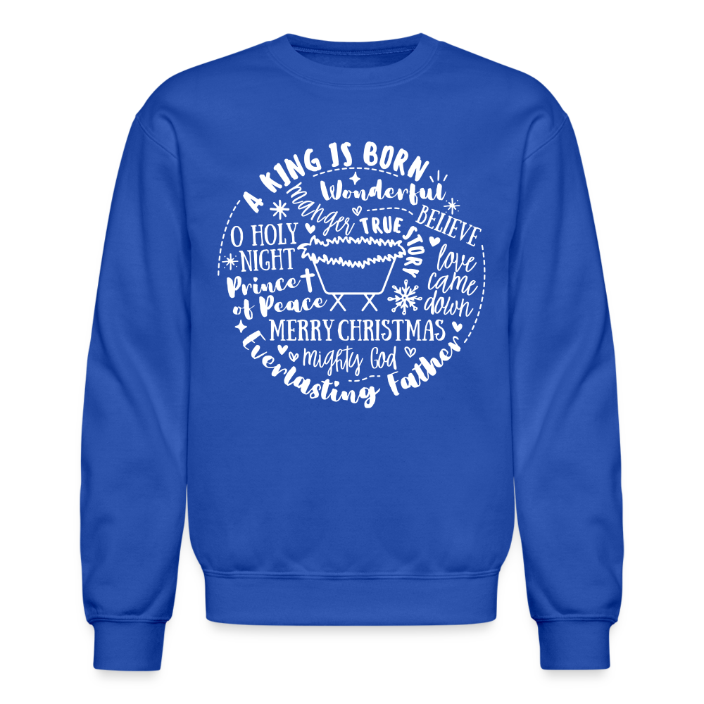 Manger Collage (W) Men's Sweater - royal blue