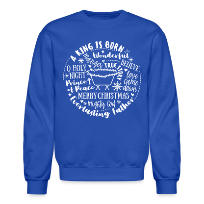 Manger Collage (W) Men's Sweater - royal blue